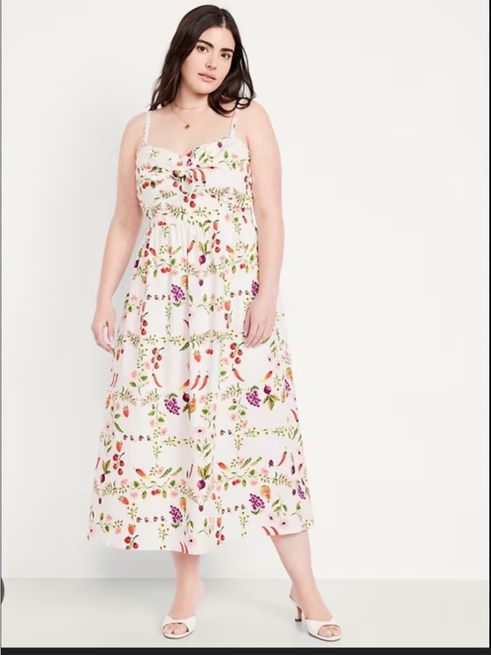 Old Navy White Floral Tie-Front dress